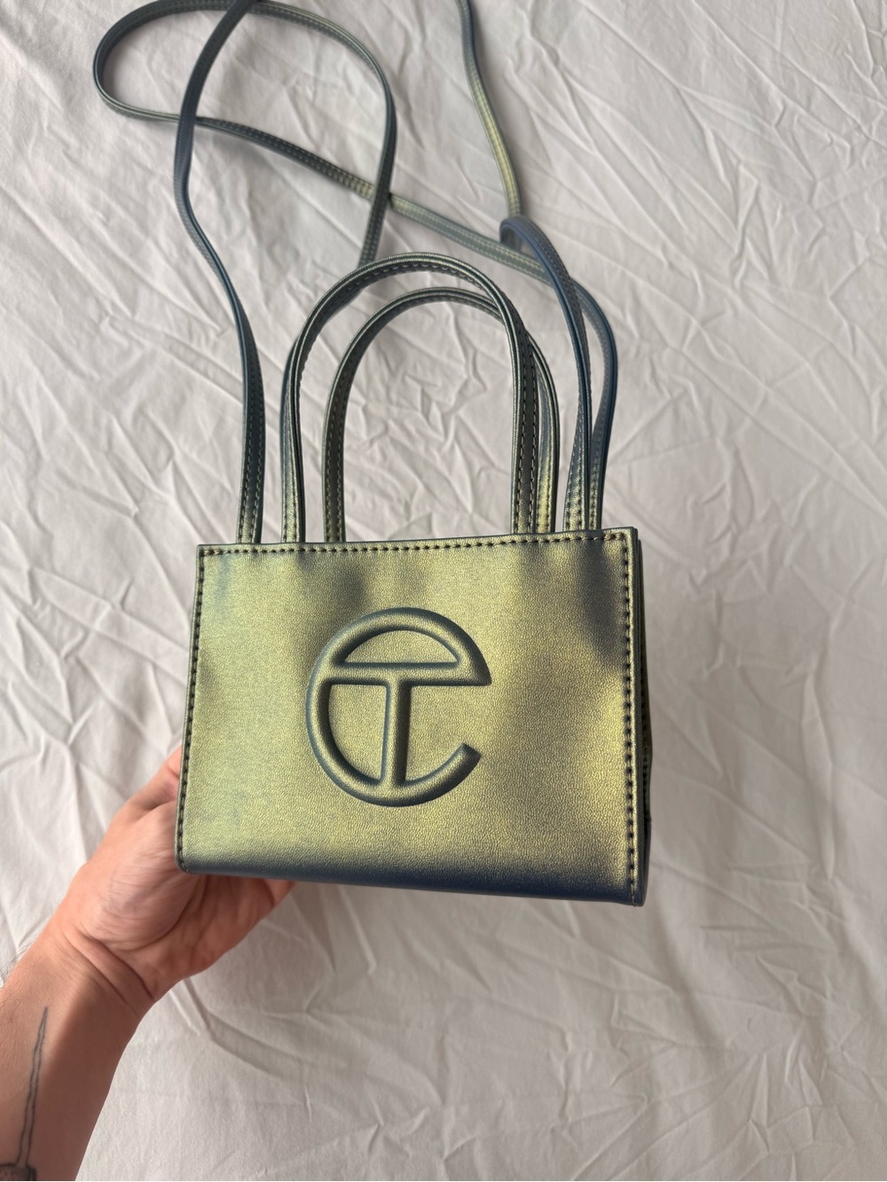 Telfar Acid Iridescent Small Shopping Bag